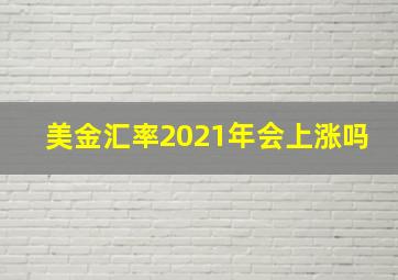 美金汇率2021年会上涨吗