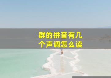 群的拼音有几个声调怎么读