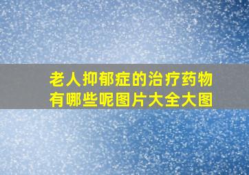 老人抑郁症的治疗药物有哪些呢图片大全大图