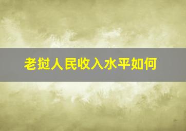 老挝人民收入水平如何