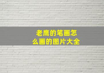 老鹰的笔画怎么画的图片大全