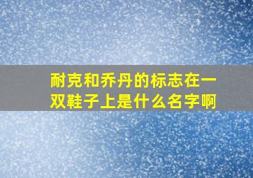 耐克和乔丹的标志在一双鞋子上是什么名字啊