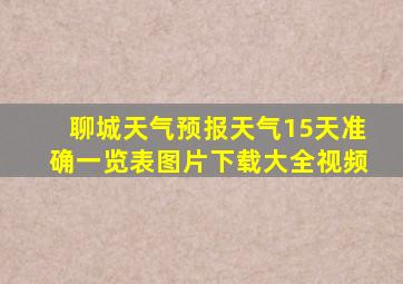 聊城天气预报天气15天准确一览表图片下载大全视频