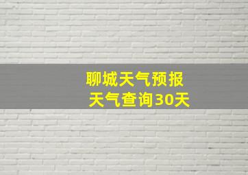 聊城天气预报天气查询30天