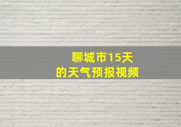 聊城市15天的天气预报视频