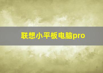 联想小平板电脑pro