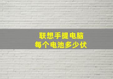 联想手提电脑每个电池多少伏