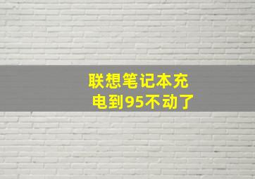 联想笔记本充电到95不动了