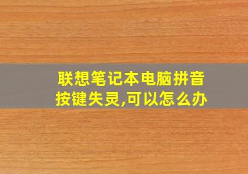 联想笔记本电脑拼音按键失灵,可以怎么办