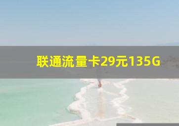 联通流量卡29元135G