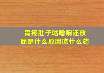 胃疼肚子咕噜响还放屁是什么原因吃什么药