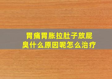 胃痛胃胀拉肚子放屁臭什么原因呢怎么治疗