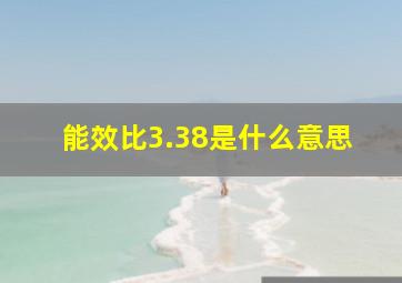 能效比3.38是什么意思