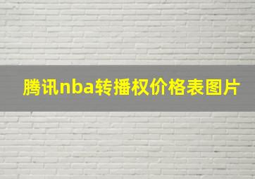 腾讯nba转播权价格表图片