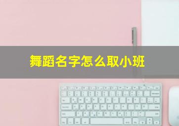 舞蹈名字怎么取小班