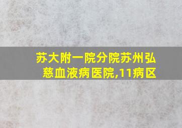 苏大附一院分院苏州弘慈血液病医院,11病区