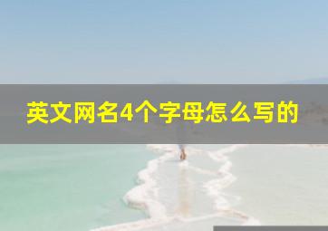 英文网名4个字母怎么写的