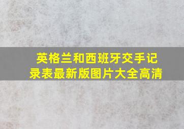 英格兰和西班牙交手记录表最新版图片大全高清