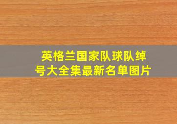 英格兰国家队球队绰号大全集最新名单图片