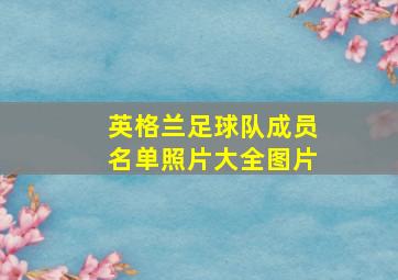 英格兰足球队成员名单照片大全图片