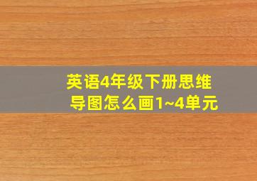 英语4年级下册思维导图怎么画1~4单元