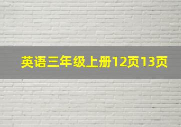 英语三年级上册12页13页