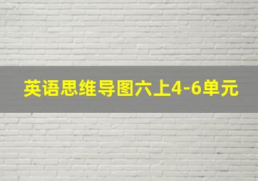 英语思维导图六上4-6单元