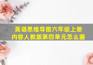 英语思维导图六年级上册内容人教版第四单元怎么画