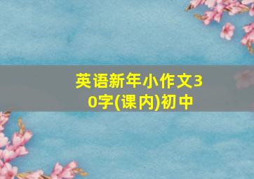 英语新年小作文30字(课内)初中