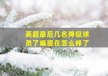 英超最后几名降级球员了嘛现在怎么样了