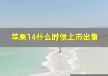 苹果14什么时候上市出售