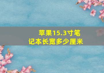 苹果15.3寸笔记本长宽多少厘米