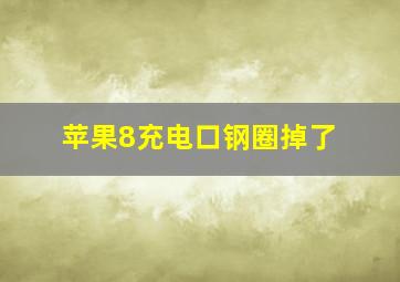 苹果8充电口钢圈掉了