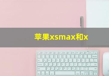 苹果xsmax和x