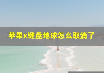 苹果x键盘地球怎么取消了