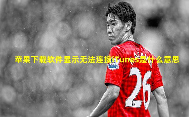 苹果下载软件显示无法连接iTunes是什么意思