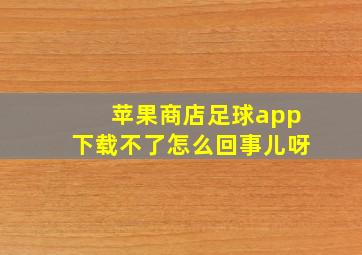 苹果商店足球app下载不了怎么回事儿呀