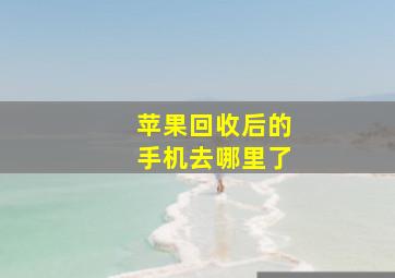 苹果回收后的手机去哪里了