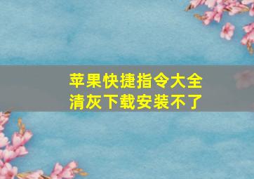 苹果快捷指令大全清灰下载安装不了