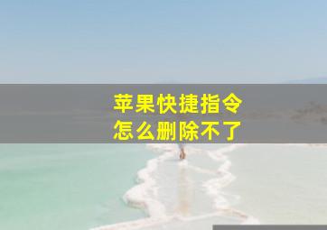 苹果快捷指令怎么删除不了