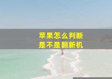 苹果怎么判断是不是翻新机