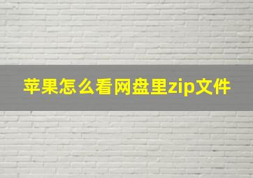 苹果怎么看网盘里zip文件