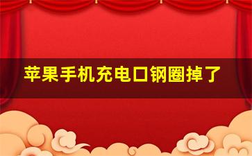 苹果手机充电口钢圈掉了