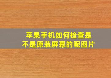 苹果手机如何检查是不是原装屏幕的呢图片