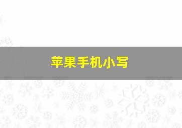 苹果手机小写