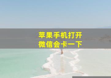 苹果手机打开微信会卡一下