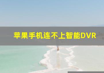 苹果手机连不上智能DVR