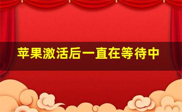 苹果激活后一直在等待中