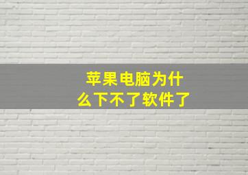 苹果电脑为什么下不了软件了