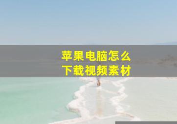 苹果电脑怎么下载视频素材